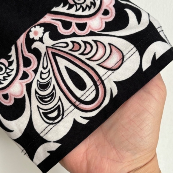 EUC Jessica black pink and white Paisley pattern dress 3/4 sleeve size 6 - Picture 8 of 10